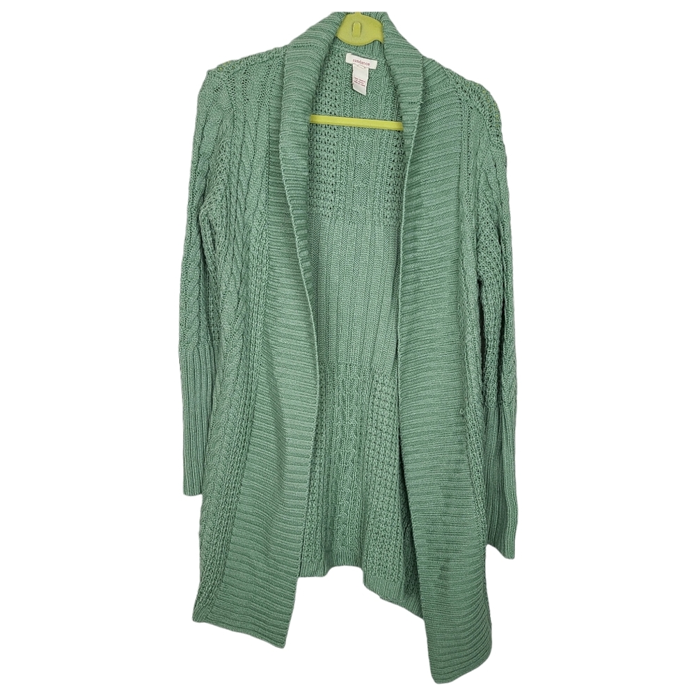 Sundance Green Cable Knit Cardigan
